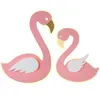 Applique murale mignon dessin animé flamant rose forme veilleuses LED enfants chambre lumière fille bébé rose acrylique appliques AC 220V