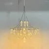 Hängslampor Deluxe Crystal Lamp Star Firefly Modern Led Living Room Villa Designer Creative Lighting