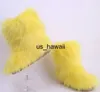 Stivali New Fashion Pelliccia di volpe Donna Stivali da neve Arcobaleno multicolor Stivali invernali da donna Stivali caldi Stivali da donna Scarpe Bottes de neige femmes 0128V23