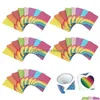 Presentförpackning 40/48 st papperspåse Mini Stand Up Rainbow Packing Påsar Öppen Top Cookie Candy Party Supplies1 Drop Delivery Home Garden Fest DHQNC