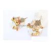 Dangle Chandelier Fashion Jewelry Womens Colorf Beads Earrings Hollow Out Flower Drop Delivery Dhadr