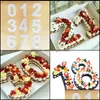 Strumenti per pasticceria da forno 9 pezzi Lettere Numeri Forma Torta Timbro Taglierina acrilica Matrimonio Decorazioni per feste di compleanno Stamper digitale Stampo fai da te Dha8T