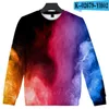 Men's Hoodies Personality Color Smoke Crew Neck Sweatshirt Autumn Men/women Clothes 3D Cool O-neck Oversized Streetwear