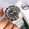 KS Factory 43 мм мужские мужские часы Sea Black Dial Ceramic Bezel Cal.2836/Cal.3135 Движение Высококачественное 126600 Fine Steel Diver Eta Автоматические механические наручные часы