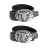 Ceintures de la ceinture en cuir PU pour la taille de la ceinture causale Cowboy occidental de la ceinture causale pour le travail