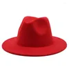 Basker vintage unisex panama ull filt fedora hattar damer brett grimfest trilby cowboy hatt mode jazz capwide enkla män