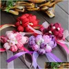 Dekoracyjne kwiaty wieńce kwiat broszki dla mężczyzny druhen groom groom Silk Rose Wedding Suit/Dress Akcesoria