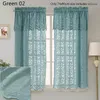 Gardin sunnyrain 2-stycke spets gardiner för kök kort vit tyll dörr barn sovrum fönster