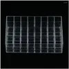 Storage Boxes Bins 24/36/40 Transparent Grid Acrylic Cosmetic Display Stand Lipstick Box Makeup Make Up Case Sundry Jewelry Tools Dhvif