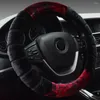 스티어링 휠 커버 인치 따뜻한 자동차 차량 커버 범용 슬리브 보호기 (검은 색)