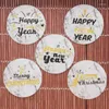 Gift Wrap 200pcsMulti Pattern Gold Foil Happy Year Gifts Sticker Labels Tag Mabel Background Merry Chrsitmas Gifts/cookies Label