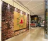 Wallpapers Custom Gym Murals 3d Mural Wallpaper For Walls 3 D Brick Wall Retro Nostalgic Yoga Hall Image Tooling Background