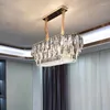 Lustres lumière luxe salon lustre Style nordique Villa cristal personnalité créative Simple maison Hall lampes