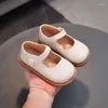 Flat Shoes Korean Style Leather Soft Sole Casual For Boys And Girls Single Peas Kids Dress Wedding