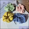 Headbands Solid Color Headband Knot Hair Hoop For Women Simple Fabric Cross Girls Hairband Accessories 3Pcs/Set Drop Delivery Jewelr Otlkk