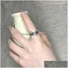 Cluster Ringe Balmora 100 925 Silber Granat Frosch Tier für Frauen Mädchen Vintage Mode Offener Ring Schmuck Anillos Valentinstag Geschenk D Dhiqy