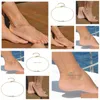 Anklets Europe moda biżuteria złe oko Anklet Beach Blue Eye Drop dostawa dhqfg