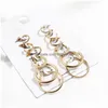 Hoop Huggie Hie Punk gothique or petits cercles boucles d'oreilles pour femmes filles Cartilage cerceaux bijoux cadeaux livraison directe Dhuxt