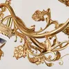 Candelabros XUANZHAO, iluminación decorativa de cerámica real, candelabro El Hall de cobre de estilo francés tallado a mano antiguo exquisito