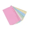 Pagine di blocco note A6, colorato, a 6 fori, a fogli mobili, per riempire il quaderno di carta