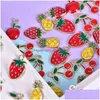 Charms 10 stcs/set email fruit cherry watermeloen stereberry legering hanger diy ambachtelijke bevindingen sieraden maken accessoires drop levering com dhnqb