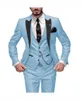 Ternos Masculinos 2023 Ternos Masculinos Slim Fit 3 Peças Smoking Borgonha Gentle-Mens Casamento Notch Lapela Smoking Terno (Jaqueta