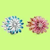 Charms 925 Sterling Sier Pink Daisy Flower Charm Beads Fit Original Pandora Bracciale Creazione di gioielli Accessori Whole Drop Delivery Dh5Qh