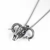 Pendant Necklaces Men's Gothic Style Necklace Hip Hop Rock Jewelry Sheep Skull Link Chain NecklacePendant Elle22