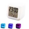 Table horloges Colorful LED Creative carré multifonction petite alarme électronique