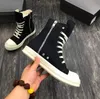 Designer Lente Canvas Laarzen Hoge Top Casual Schoenen Ademend Zwart Lace Up Lichte Schoenen Mode Echte Herfst gesp Mannen Vrouwen met doos maat 35-44