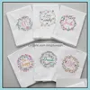 Table Napkin Embroidered Napkins Letter Cotton Tea Towels Absorbent Kitchen Use Handkerchief Boutique Wedding Cloth 5 Designs Sn3213 Dhzoz