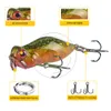 4cm 3.2g Popper Hook iscas duras iscas 8# ganchos agudos 7 cores engrenagem de pesca plástica mista 7 peças / lote B-13