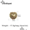 Charms 4Pcs / Lot 20Mm Rétro En Alliage De Zinc Doux Petit Coeur Or Concho Boutons Pendentifs Pour Diy Bijoux Accessoires Drop Delivery Juif Dhxwx