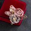 Broches mode stof bloemen broche pin vidan corsage suit kraag badge kleding luxe bruiloft sieraden geschenken voor vrouwen accessoires