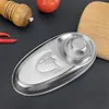 Bowls Stainless Steel Divided Dinner Tray Lunch Container Plate 2-Section Snack Serving Meal Dish Plates For School Canteen 2023
