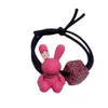 Cartoon Ribbon Pink Rabbit Cute Kids Elastic Hair Bands Rope Children Hairs Ties Girls Hair Accessories Baby Huvudbonad 1505