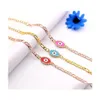 Bedelarmbanden S2305 mode sieraden Turks Symbool Evil Eye Bracelet Figaro Chain C3 Drop Delivery DHX36