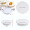 Baking Pastry Tools Cake Decorating Plastic Turntable Practical Table Rotating Disc Professional Non Slip Bakeware Tool Drop Deliv Dh5Xk