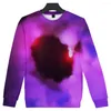 Men's Hoodies Personality Color Smoke Crew Neck Sweatshirt Autumn Men/women Clothes 3D Cool O-neck Oversized Streetwear