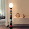 Lampade da terra Luci da terra di personalità a LED a sfera tonda colorata per arredamento soggiorno Studio camera da letto alta accanto alla lampada