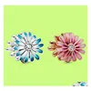 Charms 925 Sterling Sier Pink Daisy Flower Charm Beads Fit Original Pandora Bracciale Creazione di gioielli Accessori Whole Drop Delivery Dh5Qh