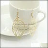 Charm Fashion Wholesale Jewelry Hollow Metal Leaves Dangling Long Statement Drop Earrings For Women Delivery Othxa