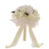 Fiori nuziali Perfectlifeoh Bouquet per la sposa, damigella d'onore, fiore rosa, perla, decorazione nuziale