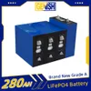 LifePo4 Battery 280Ah 3.2V High Capacity Grade A Deep Cycle Cell DIY Rechargeable Battery Pack For RV EV Solar Forklift Yacht