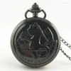 Montres de poche Bronze Cinq Couleurs Haute Qualité All-Metal Alchemist Pendentif Montre À Quartz Japonais Anime Pour Hommes Et Femmes