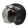 Motorcykelhjälmar Hjälm Vintage 3 -knapp Bubble Sköld Visor