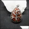 Charms Fashion Waterrop Tree Tree Stone Charm Healmade Crystal Pendent для ювелирных подвесок Ожерелье.