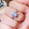 Pierścionki ślubne Caoshi Trendy Ceremonia Finger z olśniewającym kryształowym wykwintnym projektem Akcesoria panny młodej