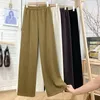 Pantaloni da donna Ciniglia Gamba larga Tenere in caldo Pantaloni di velluto a coste Pantaloni larghi a vita alta Velluto spesso Casual Donna 2023 Autunno Inverno