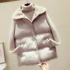 Gilets pour femmes 2023 hiver agneau cachemire couleur unie gilet manteau femmes en vrac sans manches vers le bas coton veste Plus surdimensionné